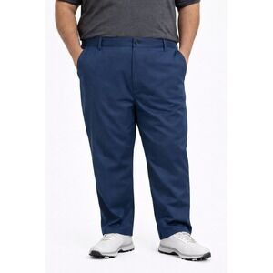 Walter Hagen Perfect 11 Blue Straight Fit Wrinkle Resistant Golf Pants 46x34